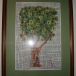 Brodert Bilde og Strikkede Nattsokker Brodert Bilde og Strikkede Nattsokker
