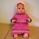 Baby born dukkeklær: Strikket rosa kjole Baby born dukkeklær: Strikket rosa kjole